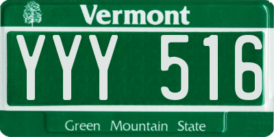 VT license plate YYY516
