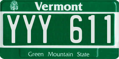 VT license plate YYY611