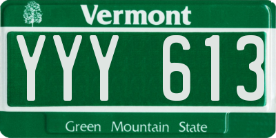 VT license plate YYY613