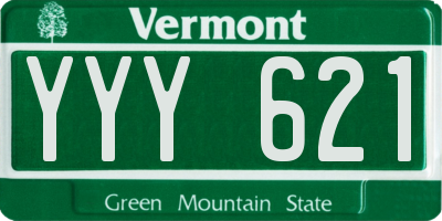 VT license plate YYY621