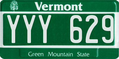 VT license plate YYY629