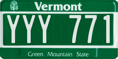 VT license plate YYY771