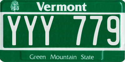 VT license plate YYY779