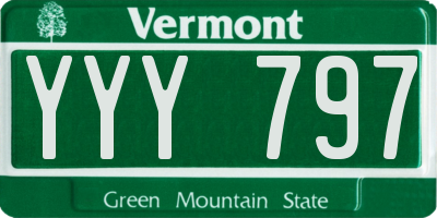 VT license plate YYY797