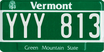 VT license plate YYY813