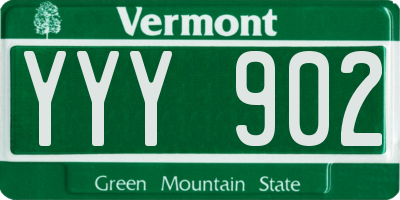 VT license plate YYY902