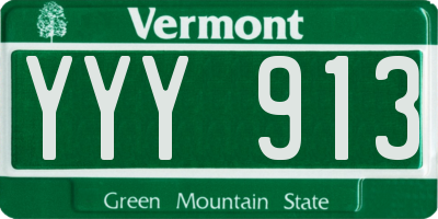 VT license plate YYY913