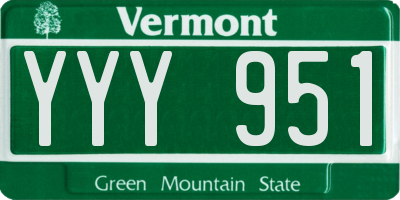 VT license plate YYY951