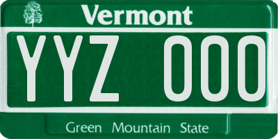 VT license plate YYZ000