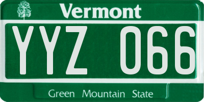 VT license plate YYZ066