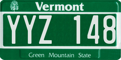 VT license plate YYZ148