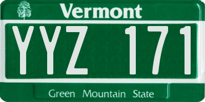 VT license plate YYZ171