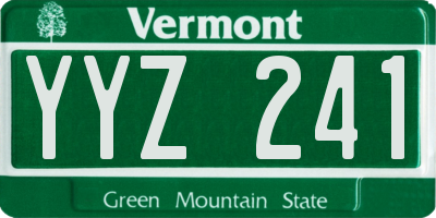 VT license plate YYZ241