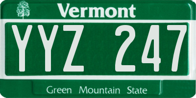 VT license plate YYZ247