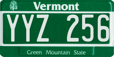 VT license plate YYZ256
