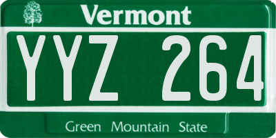 VT license plate YYZ264
