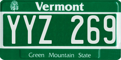 VT license plate YYZ269
