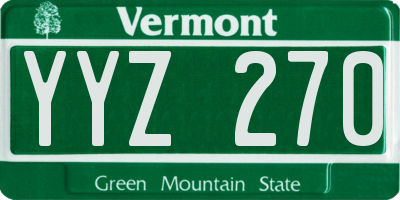 VT license plate YYZ270