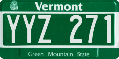 VT license plate YYZ271