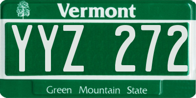 VT license plate YYZ272