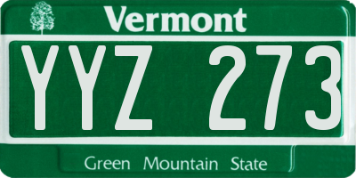 VT license plate YYZ273