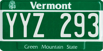 VT license plate YYZ293