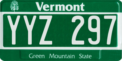 VT license plate YYZ297