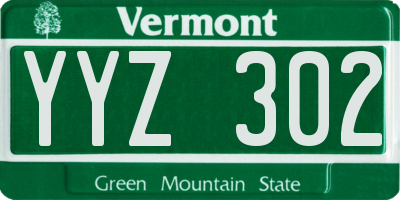 VT license plate YYZ302