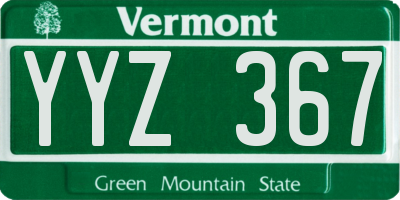 VT license plate YYZ367