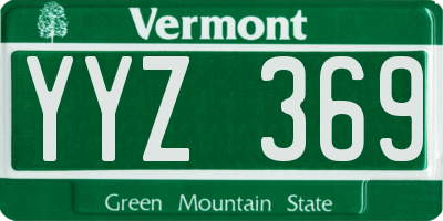 VT license plate YYZ369