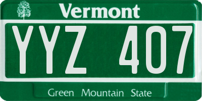 VT license plate YYZ407