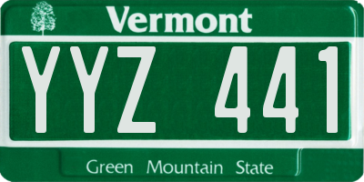 VT license plate YYZ441