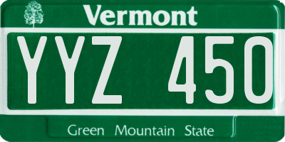 VT license plate YYZ450