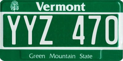 VT license plate YYZ470