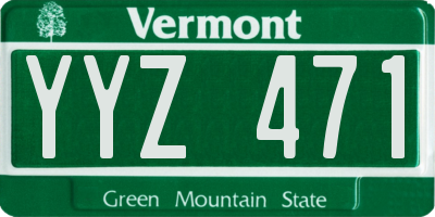VT license plate YYZ471