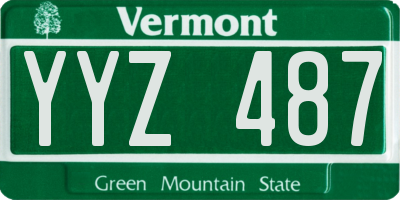 VT license plate YYZ487