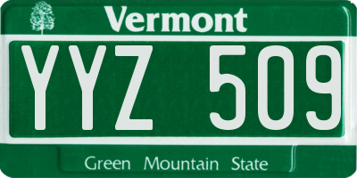 VT license plate YYZ509