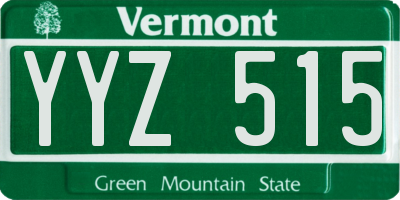 VT license plate YYZ515