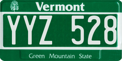 VT license plate YYZ528