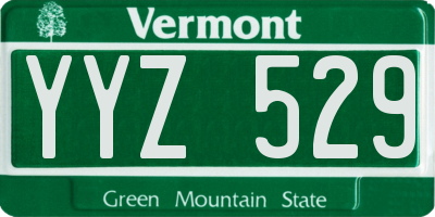 VT license plate YYZ529