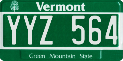 VT license plate YYZ564