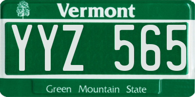 VT license plate YYZ565