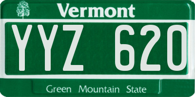 VT license plate YYZ620