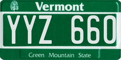 VT license plate YYZ660