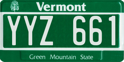 VT license plate YYZ661