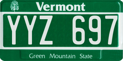 VT license plate YYZ697