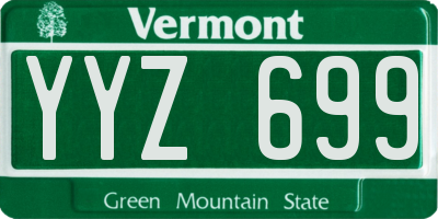 VT license plate YYZ699