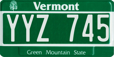 VT license plate YYZ745