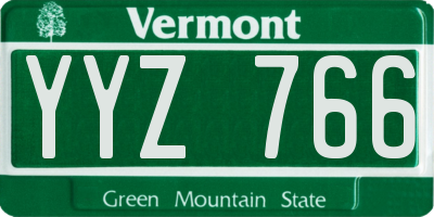 VT license plate YYZ766