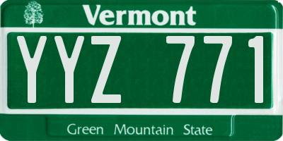 VT license plate YYZ771